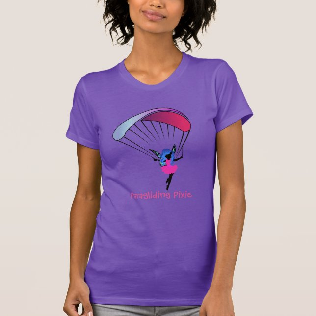 Paraglidingskälmskt naturväxenkvinna skjorta tee (Framsida)