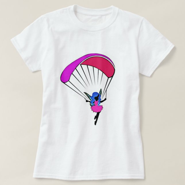 paraglidingskälmskt naturväxent-skjorta t-shirt (Design framsida)
