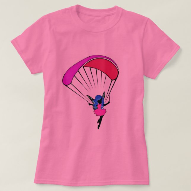 paraglidingskälmskt naturväxent-skjorta tee (Design framsida)