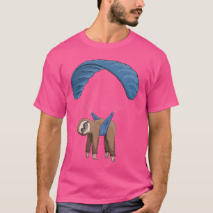 Paraglief Flies Sloth Skydiving Paraglider T Shirt