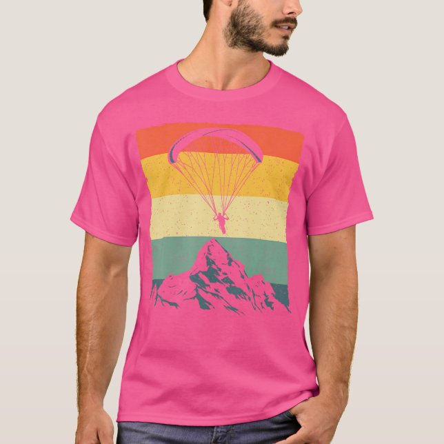 Paragliseringsbild för Paramotor Paraglider Skydiv T Shirt (Framsida)