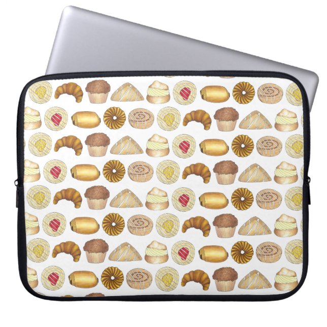 Paragraf Tray Croissant Danish Muffin Baked Goods Laptop Fodral (Framsidan)