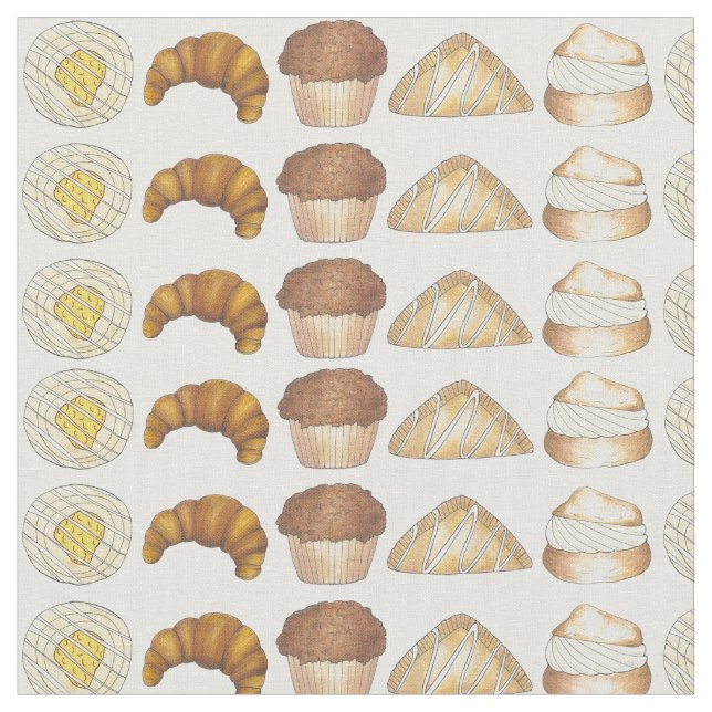 Paragraf Tray Croissant Danish Muffin Baked Goods Tyg (Närbild)