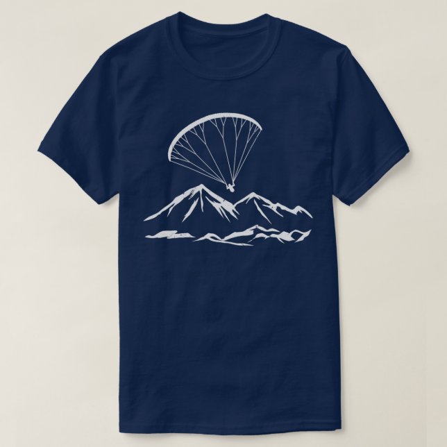 Paragregelbergen Fallskärm Paragliding Älskare T Shirt (Design framsida)