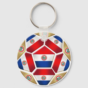 Paraguay boll 2010 2014 fotbollbollgåvor nyckelring