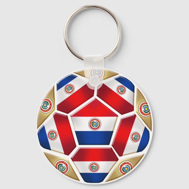 Paraguay boll 2010 2014 fotbollsgåvor nyckelring (Framsida)