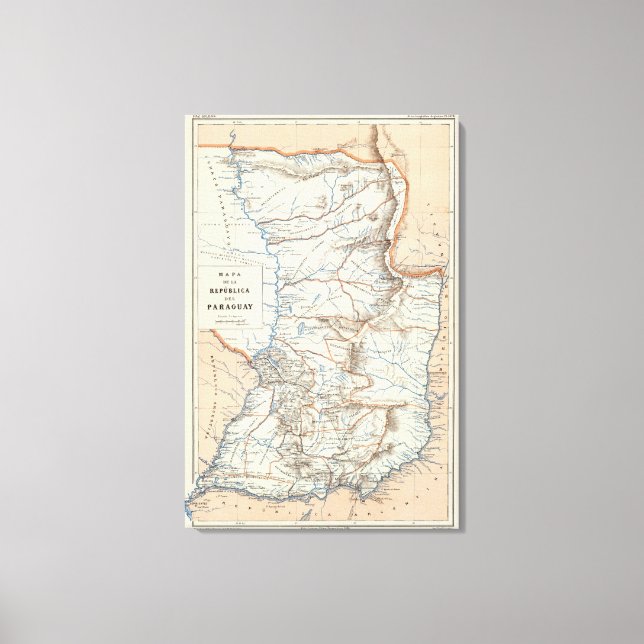 Paraguay Canvastryck (Framsida)