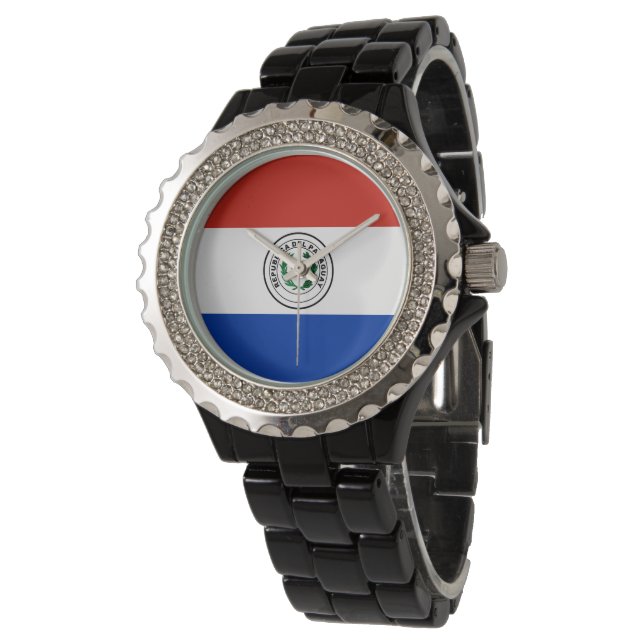 Paraguay flagga armbandsur (Vinklad)