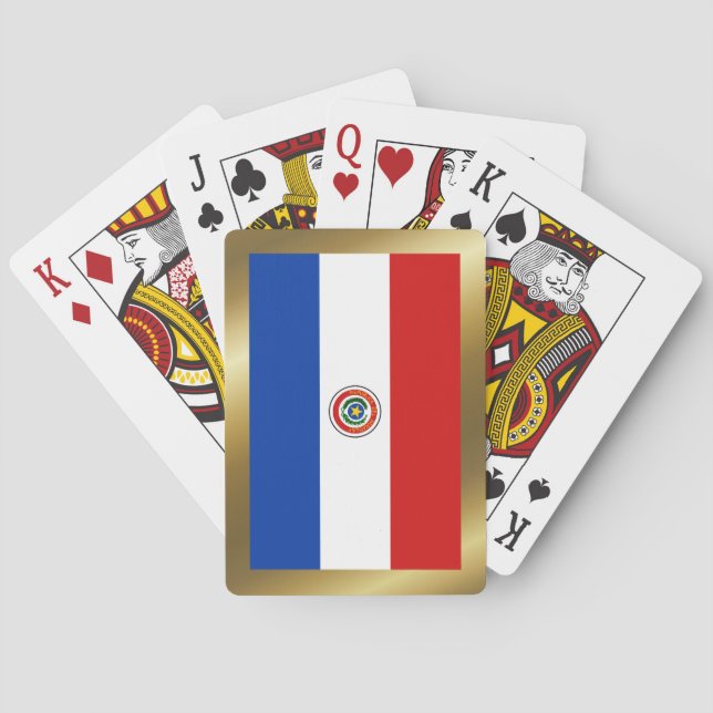 Paraguay Flagga betalkort Spelkort (Baksidan)
