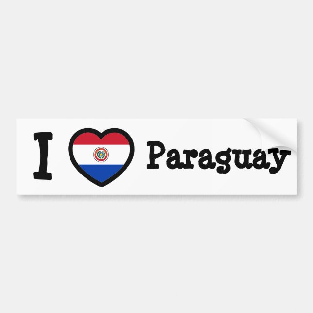 Paraguay Flagga Bildekal (Framsidan)