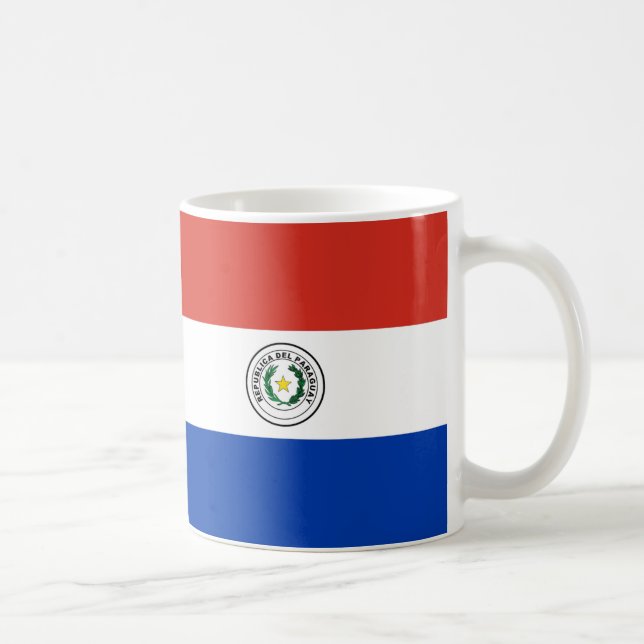 Paraguay Flagga Ceramic Coffee Mugg (Höger)