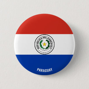 Paraguay Flagga Charming Patriotic Knapp
