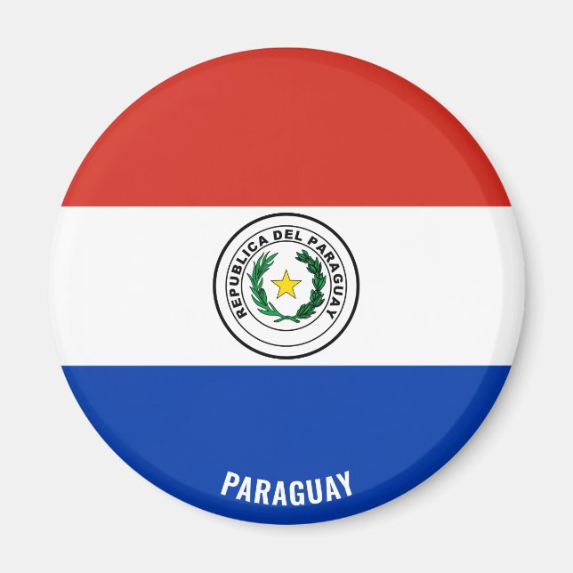 Paraguay Flagga Charming Patriotic Magnet (Framsidan)
