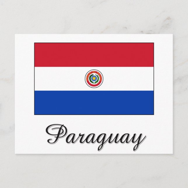 Paraguay Flagga Design Vykort (Framsida)