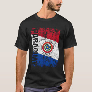 Paraguay Flagga Distress Paraguay T Shirt