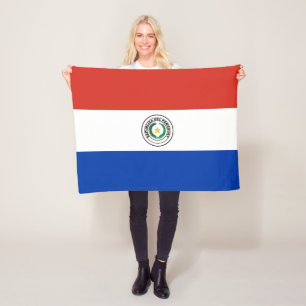Paraguay Flagga Fleecefilt