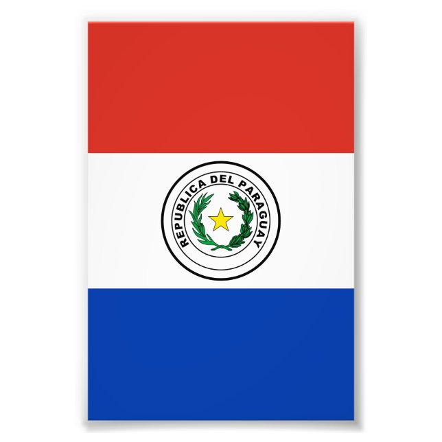 Paraguay flagga fototryck (Framsidan)