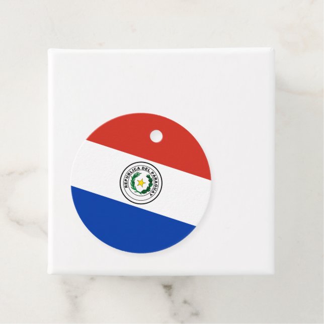 Paraguay flagga gåvor etiketter (På plats)