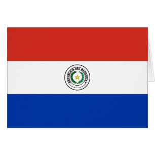 Paraguay flagga hälsningskort