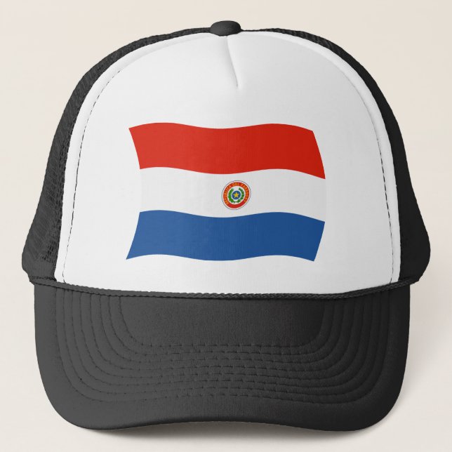 Paraguay Flagga Hatt Truckerkeps (Framsida)