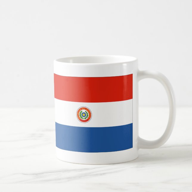 Paraguay flagga kaffemugg (Höger)