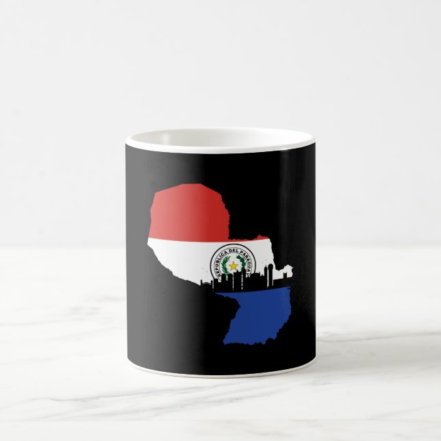 Paraguay Flagga Kaffemugg (Center)
