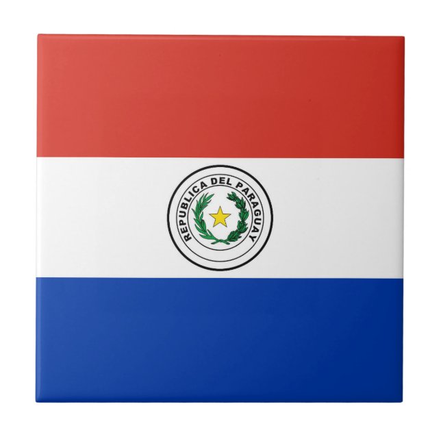Paraguay flagga kakelplatta (Framsidan)