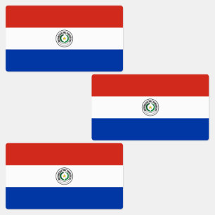 Paraguay flagga klistermärke