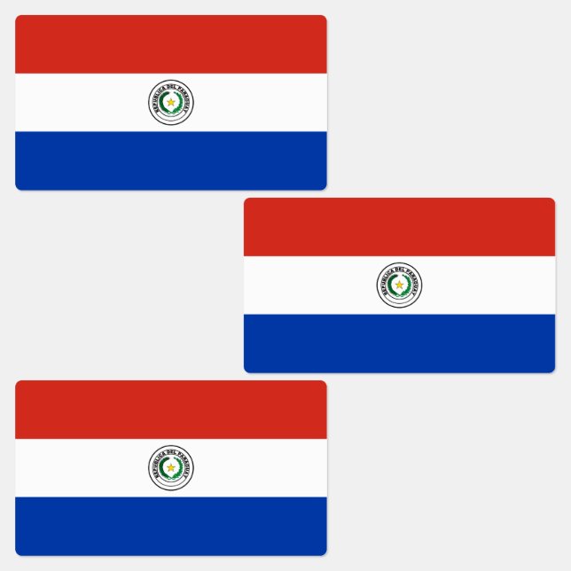 Paraguay Flagga Klistermärke (Grupp)