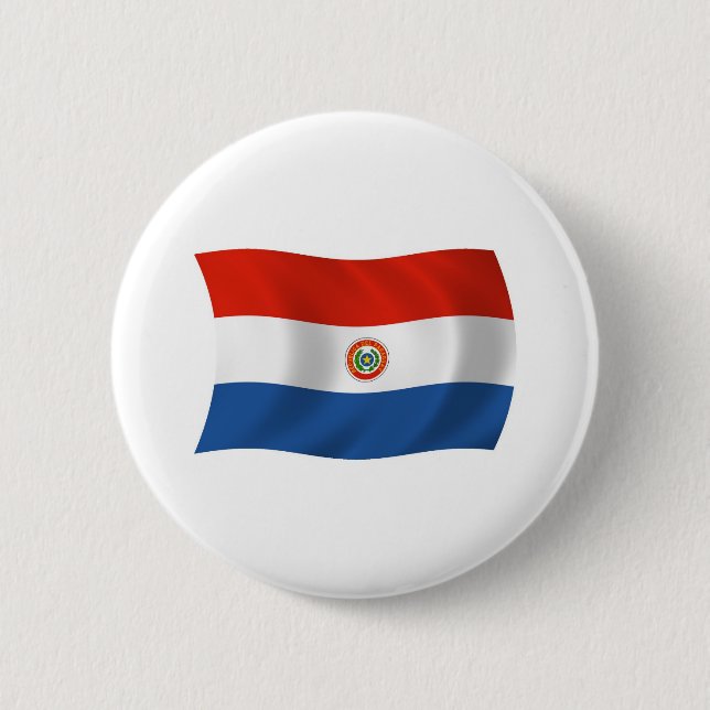 Paraguay Flagga Knapp (Framsida)