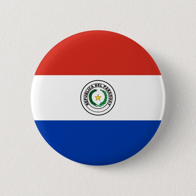 Paraguay Flagga Knapp (Framsida)