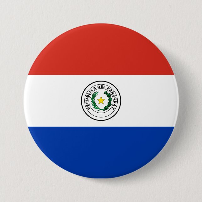 Paraguay Flagga Knapp (Framsida)