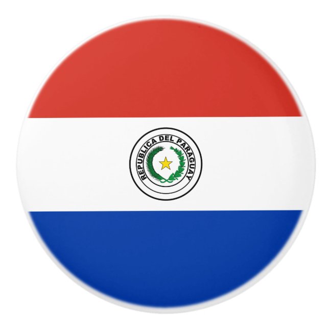Paraguay Flagga Knopp (Framsidan)