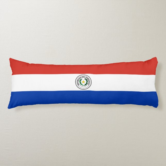 Paraguay flagga kroppskudde (Framsidan)