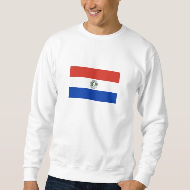 Paraguay Flagga Lång Ärmad Tröja (Framsida)