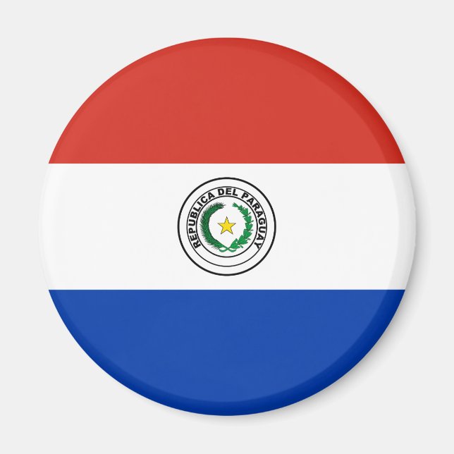 Paraguay Flagga Magnet (Framsidan)