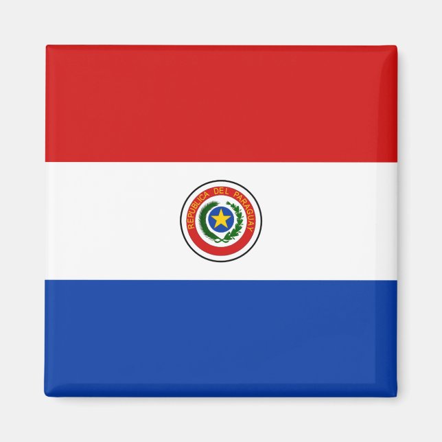 Paraguay Flagga Magnet (Framsidan)