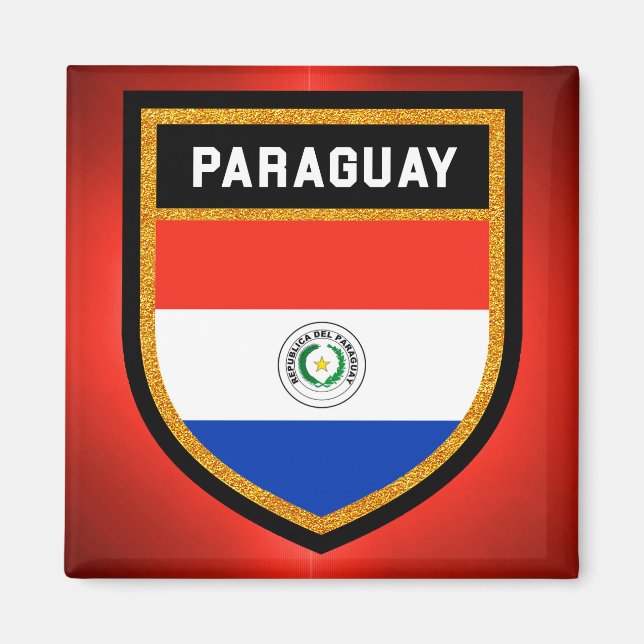 Paraguay Flagga Magnet (Framsidan)
