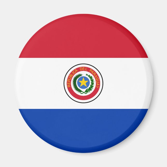 Paraguay Flagga Magnet (Framsidan)
