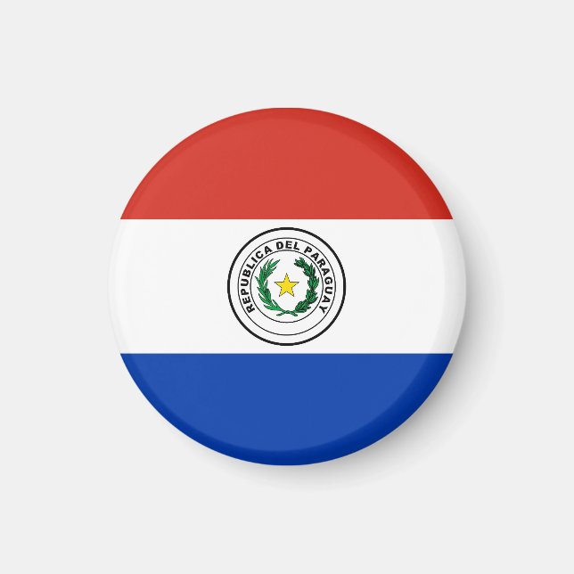 Paraguay flagga magnet (Framsidan)