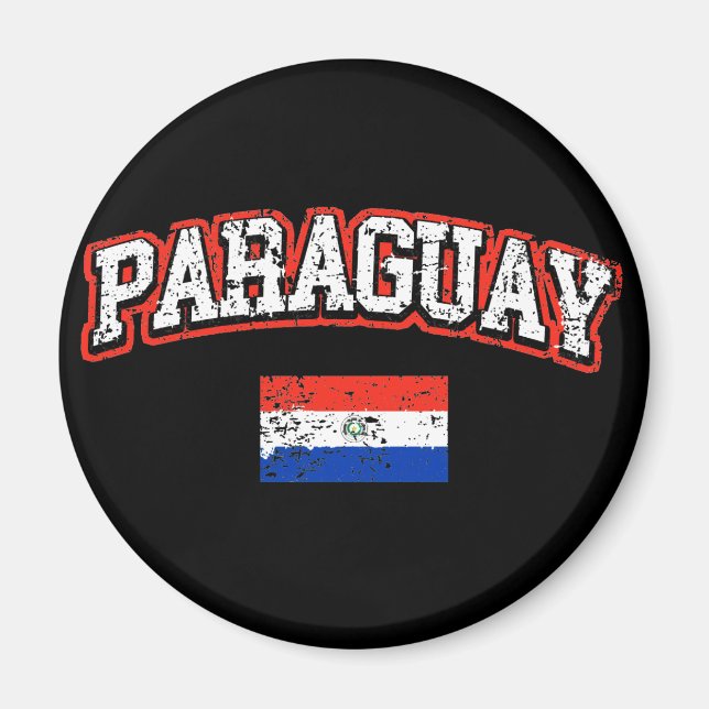 Paraguay Flagga Magnet (Framsidan)