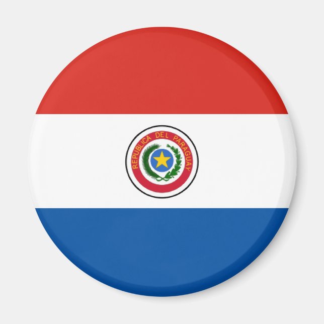 Paraguay flagga magnet (Framsidan)