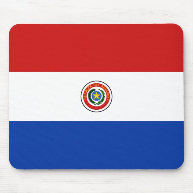 Paraguay Flagga Mousepad Musmatta (Framsidan)