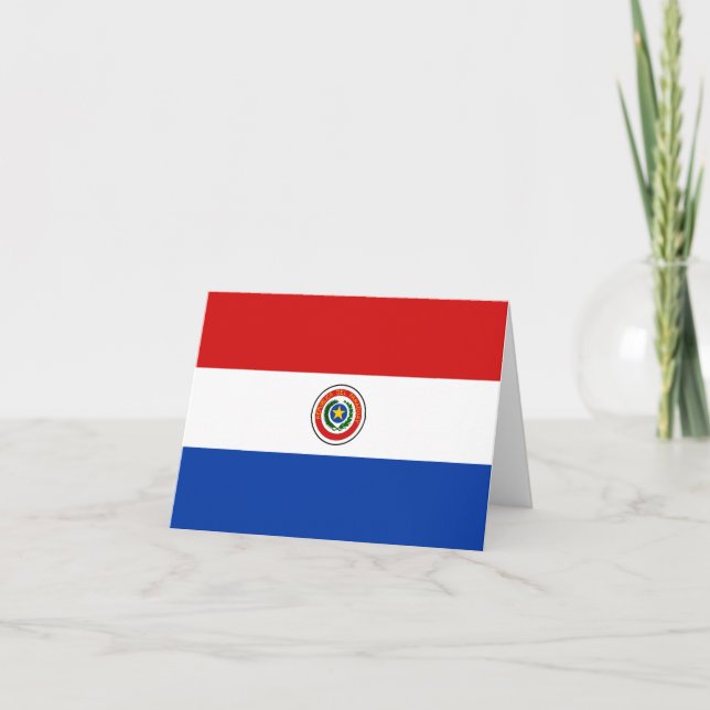 Paraguay Flagga Notecard Kort (Framsida)