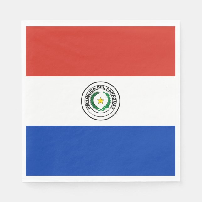 Paraguay Flagga Pappersservett (Framsidan)