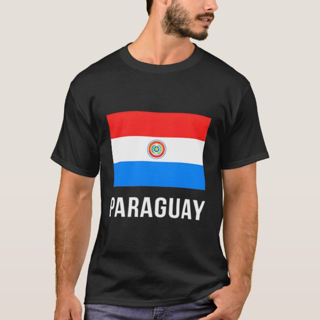 Paraguay Flagga Paraguayan T Shirt (Framsida)