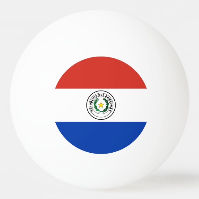 Paraguay flagga pingisboll (Framsidan)