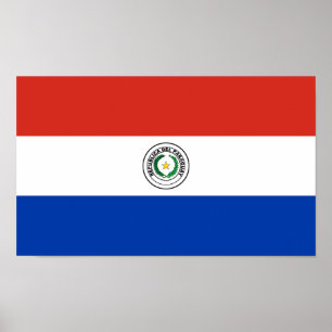 Paraguay Flagga Poster