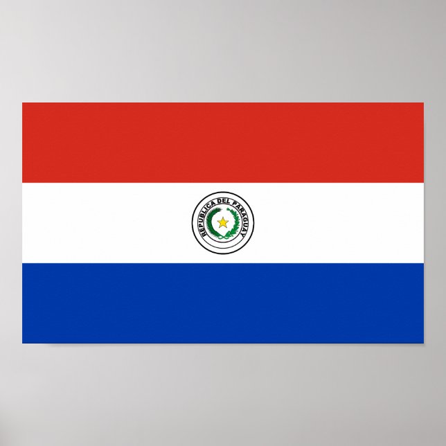 Paraguay Flagga Poster (Framsidan)