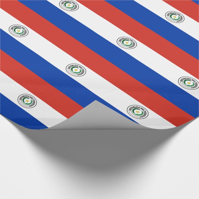 Paraguay Flagga Presentpapper (Hörn)